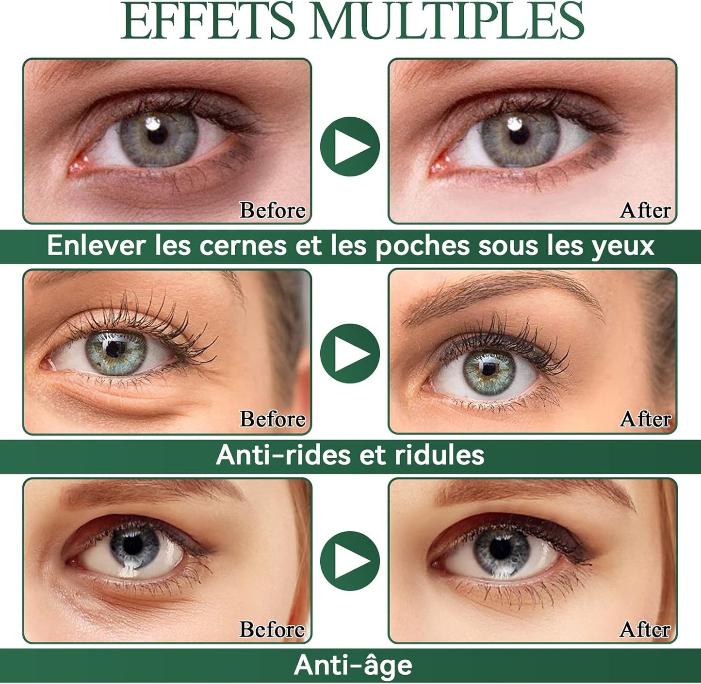Masque contour des yeux aux algues et collagène : lisse ridules, atténue cernes, raffermit, nourrit et adoucit le contour des yeux