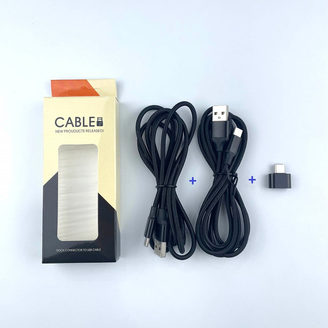 Kit de 2 Câbles USB C à Charge Rapide + Adaptateur USB C vers USB 3.0 pour Samsung Galaxy S20 S21 S22, Huawei P30/P20, Sony Xperia, Xiaomi, Ordinateur