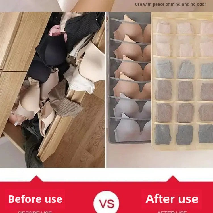 Organisateur de rangement suspendu pour soutiens-gorge et sous-vêtements, étagères murales, sac gain de place, sac de rangement suspendu double face pour sous-vêtements, lingerie, chaussettes
