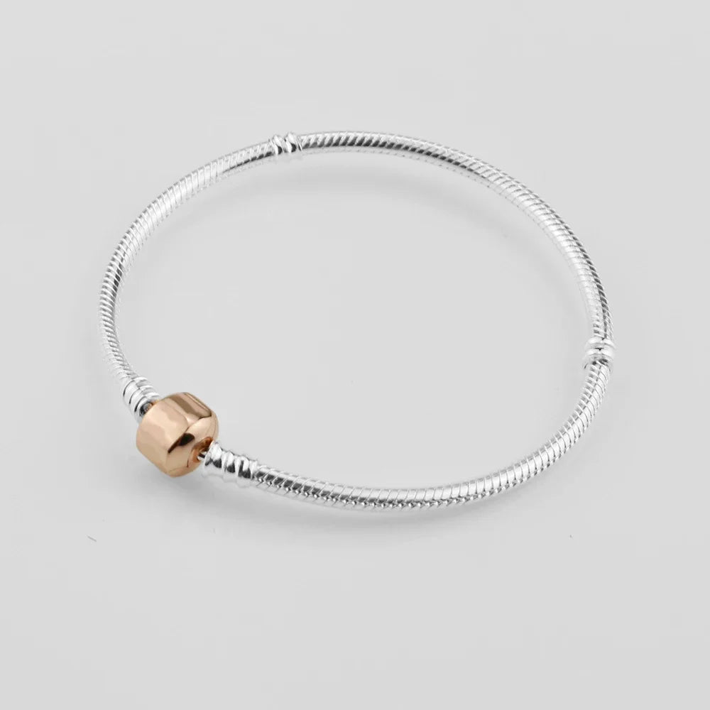 Bracelet à breloques en argent regardé 925 pour femme, bijoux fins originaux faits à la main, doux et lisse, bracelets pour salle Sophia, cadeau