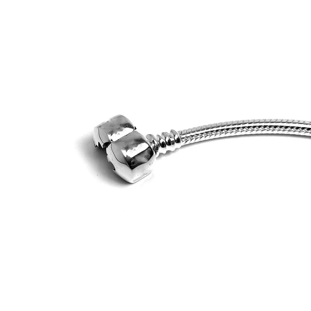 Bracelet à breloques en argent regardé 925 pour femme, bijoux fins originaux faits à la main, doux et lisse, bracelets pour salle Sophia, cadeau