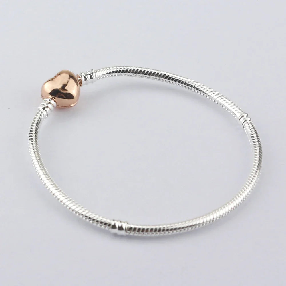 Bracelet à breloques en argent regardé 925 pour femme, bijoux fins originaux faits à la main, doux et lisse, bracelets pour salle Sophia, cadeau