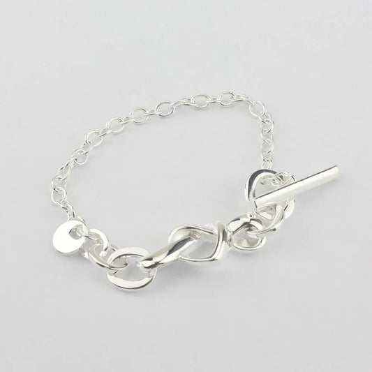 Bracelet à breloques en argent regardé 925 pour femme, bijoux fins originaux faits à la main, doux et lisse, bracelets pour salle Sophia, cadeau