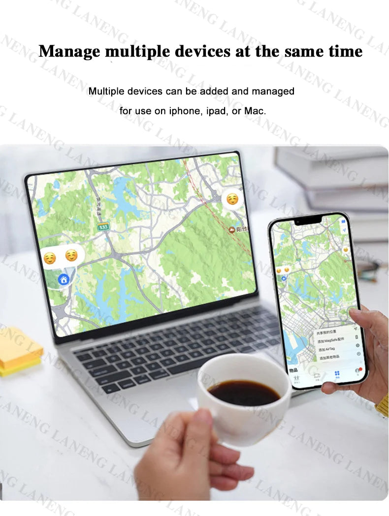 Apple AirTag - Traceur GPS pour enfants et animaux, accessoire voiture, gadget sans carte SIM, porte-clé pratique, collier GPS chat, localisateur multifonction pour objets perdus