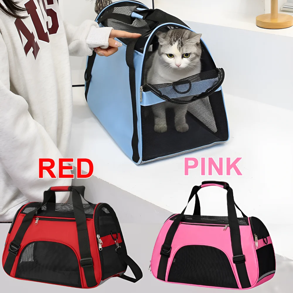 Sac de transport confortable pour chat et petit chien – Sac pratique, panier douillet, lit et matelas inclus pour un transport sécurisé et apaisant de votre compagnon à quatre pattes