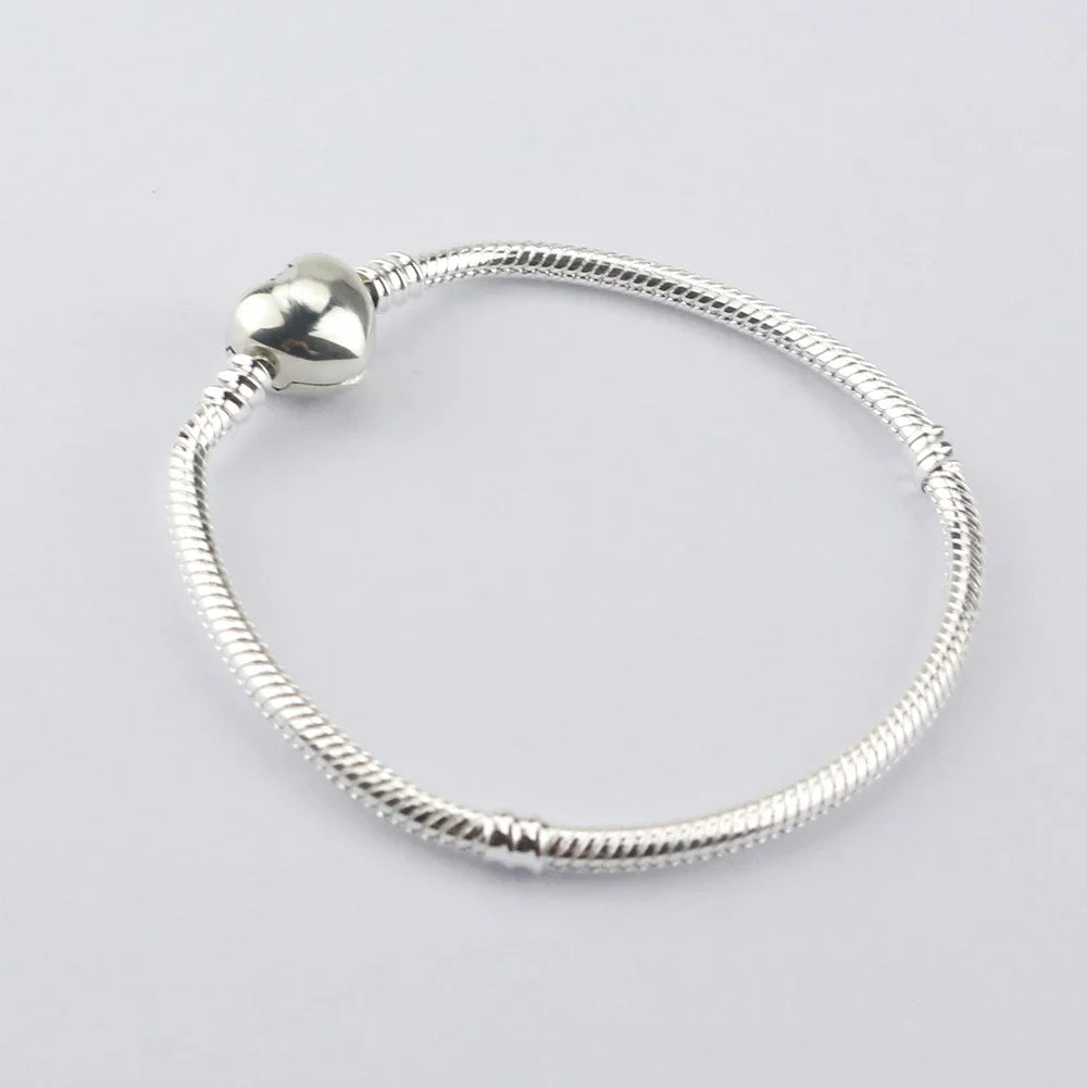 Bracelet à breloques en argent regardé 925 pour femme, bijoux fins originaux faits à la main, doux et lisse, bracelets pour salle Sophia, cadeau