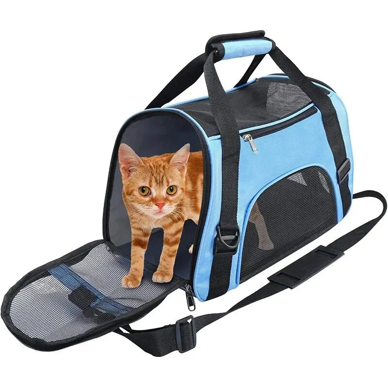 Sac de transport confortable pour chat et petit chien – Sac pratique, panier douillet, lit et matelas inclus pour un transport sécurisé et apaisant de votre compagnon à quatre pattes