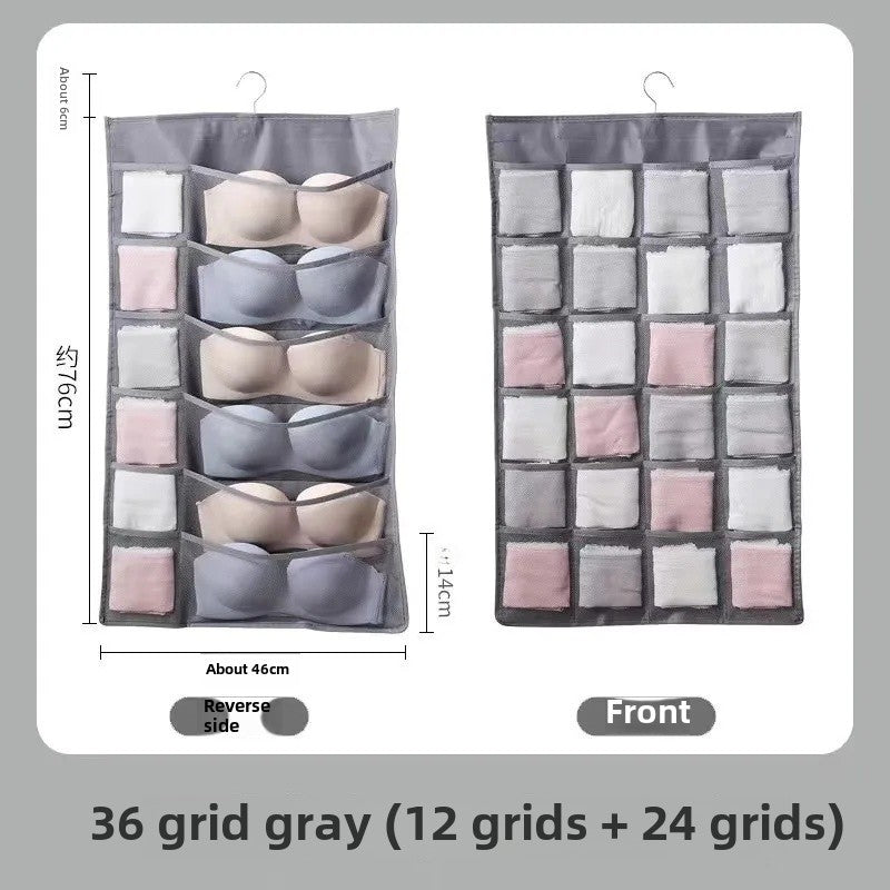 Organisateur de rangement suspendu pour soutiens-gorge et sous-vêtements, étagères murales, sac gain de place, sac de rangement suspendu double face pour sous-vêtements, lingerie, chaussettes