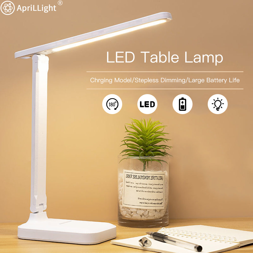 Lampe de bureau Led 3 couleurs en continu Dimmable tactile lampe de Table pliable chevet lecture Protection des yeux veilleuse DC5V USB rechargeable