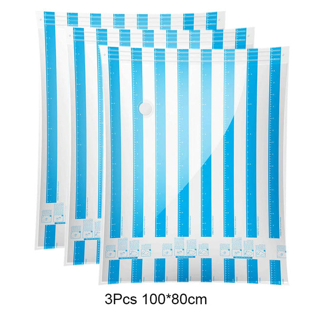 Nous Fini les gros volumes de vêtements et couverture !!!!!! sac pour la nourriture. Profitez de ces sacs fonctionnent avec compression pour gagner de l’espace. Ils réduit de plus de moitié les vêtements et augmente, d'autre part, la quantité d'espace disponible dans vos armoire, tiroir