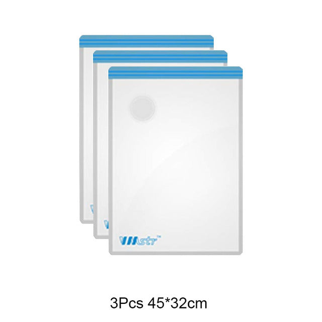Nous Fini les gros volumes de vêtements et couverture !!!!!! sac pour la nourriture. Profitez de ces sacs fonctionnent avec compression pour gagner de l’espace. Ils réduit de plus de moitié les vêtements et augmente, d'autre part, la quantité d'espace disponible dans vos armoire, tiroir