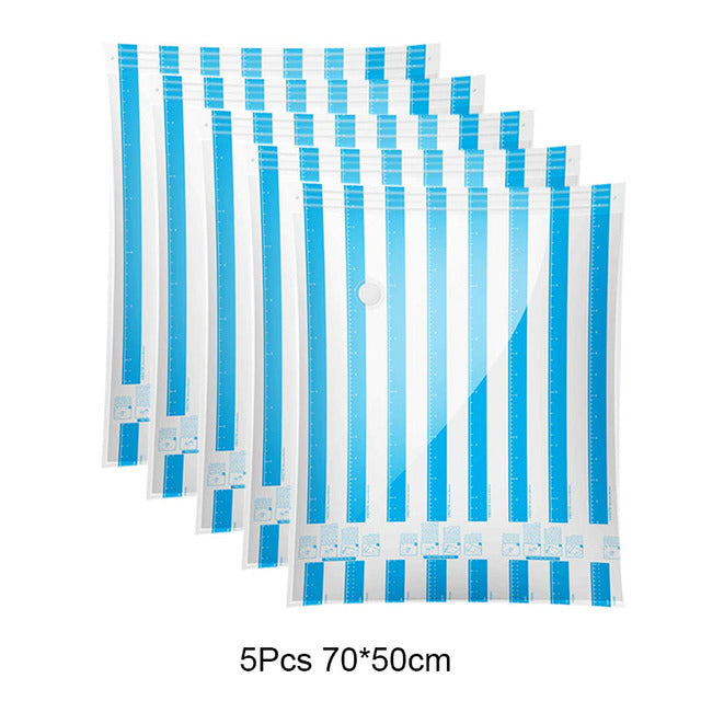 Nous Fini les gros volumes de vêtements et couverture !!!!!! sac pour la nourriture. Profitez de ces sacs fonctionnent avec compression pour gagner de l’espace. Ils réduit de plus de moitié les vêtements et augmente, d'autre part, la quantité d'espace disponible dans vos armoire, tiroir