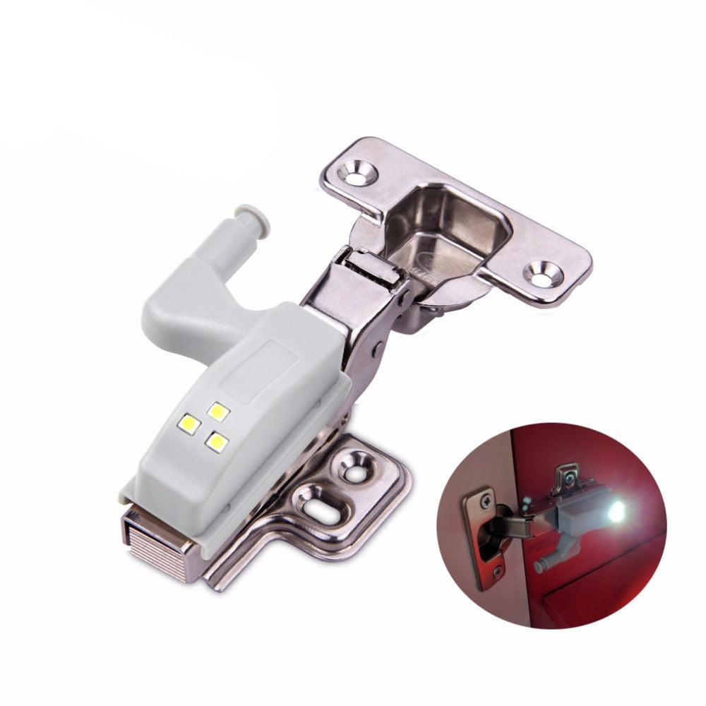 Lumière universelle de charnière sous la lampe d'armoire en plastique capteur LED lumière capteur de placard de cuisine lumières pour le matériel de meubles de chambre à coucher