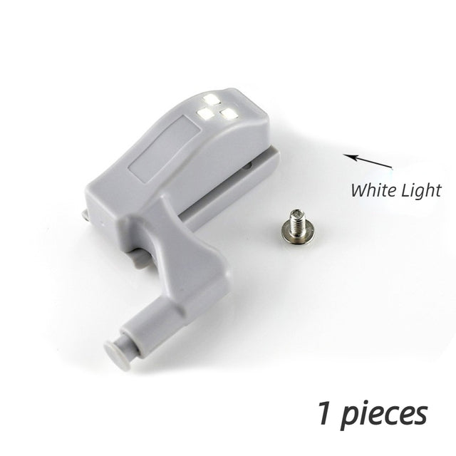 Lumière universelle de charnière sous la lampe d'armoire en plastique capteur LED lumière capteur de placard de cuisine lumières pour le matériel de meubles de chambre à coucher
