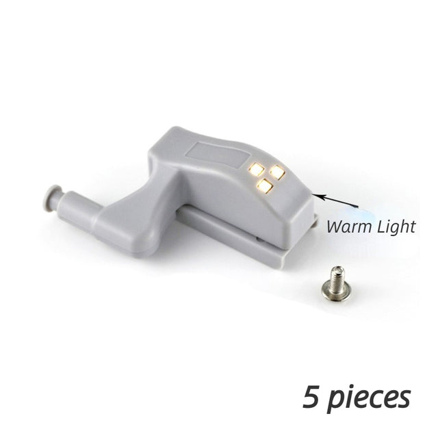 Lumière universelle de charnière sous la lampe d'armoire en plastique capteur LED lumière capteur de placard de cuisine lumières pour le matériel de meubles de chambre à coucher