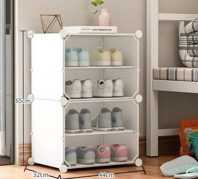 2 boites blanches avec portes transparentes