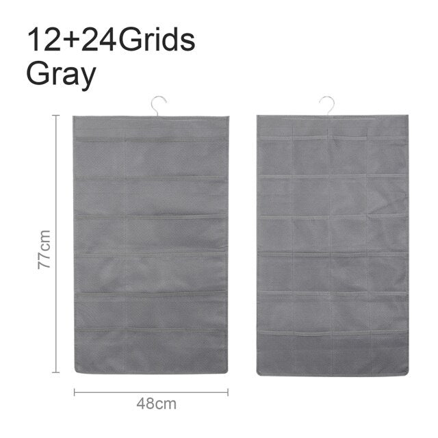 Poches suspendu penderie Gris 12+24